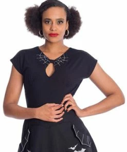 Banned Release The Spiders Top -GOTHIC SKIRTS Shop 06 30 TP10433BLK 1583 300x