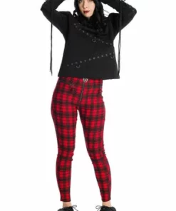 Banned Damien Trousers -GOTHIC SKIRTS Shop 1625827664SS68003BLK 20TR31099RED 0369 300x
