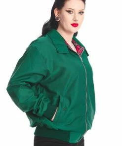 Banned Unisex Harrington Jacket -GOTHIC SKIRTS Shop 1641210013JBN615 20GRN. 300x