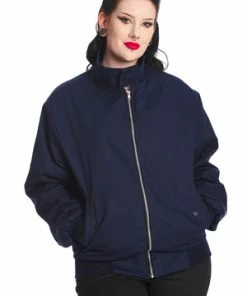 Banned Unisex Harrington Jacket -GOTHIC SKIRTS Shop 1641210294JBN615NVY4325 300x