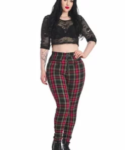 Banned Rumor Has It Trousers -GOTHIC SKIRTS Shop 1642506265TR31140 20RED 20CHECK2485 300x