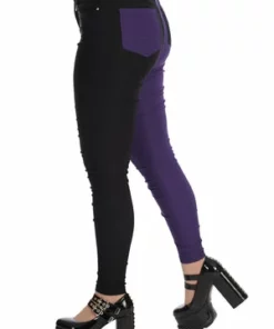 Banned Bailey Half & Half Trousers -GOTHIC SKIRTS Shop 1659026480TR31155BLK 20PURPLE 4 300x