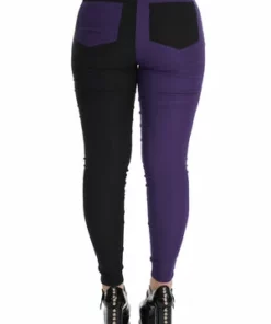 Banned Bailey Half & Half Trousers -GOTHIC SKIRTS Shop 1659026480TR31155BLK 20PURPLE 5 300x