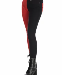 Banned Bailey Half & Half Trousers -GOTHIC SKIRTS Shop 1659524051TR31155BLK 20RED 3 300x