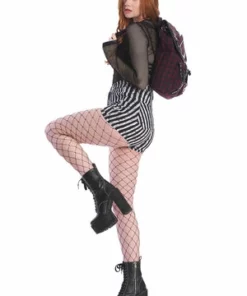 Banned Distressed Waves Shorts -GOTHIC SKIRTS Shop 1659536713ST81059 20BLK 20WHT 20STRIPE2581 300x