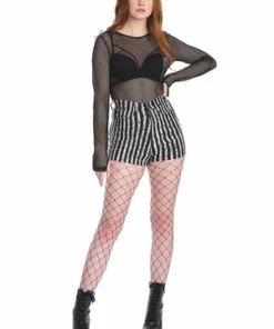 Banned Distressed Waves Shorts -GOTHIC SKIRTS Shop 1659536713ST81059 20BLK 20WHT 300x