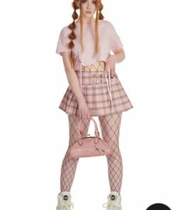 Banned Darkdoll Mini Skirt -GOTHIC SKIRTS Shop 16605606411659542825TP10498PINK 2 300x
