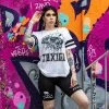 Toxico Bolt Skull Mesh Tee -GOTHIC SKIRTS Shop Bolt Skull Mesh Tee Toxico 300x