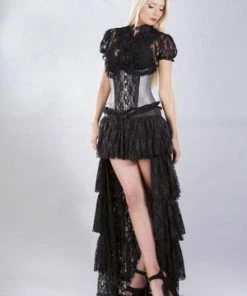 Burleska Elizium Steel Boned Underbust Corset In Taffeta -GOTHIC SKIRTS Shop Elizium Steel Boned Underbust Corset In Taffeta Burleska 11 300x