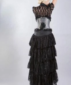 Burleska Elizium Steel Boned Underbust Corset In Taffeta -GOTHIC SKIRTS Shop Elizium Steel Boned Underbust Corset In Taffeta Burleska 12 300x