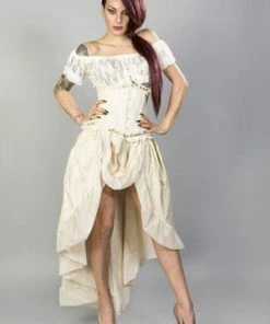 Burleska Elizium Steel Boned Underbust Corset In Taffeta -GOTHIC SKIRTS Shop Elizium Steel Boned Underbust Corset In Taffeta Burleska 14 300x