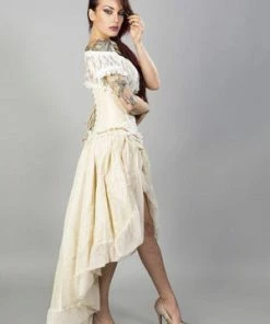 Burleska Elizium Steel Boned Underbust Corset In Taffeta -GOTHIC SKIRTS Shop Elizium Steel Boned Underbust Corset In Taffeta Burleska 15 300x