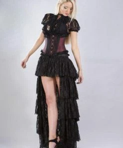 Burleska Elizium Steel Boned Underbust Corset In Taffeta -GOTHIC SKIRTS Shop Elizium Steel Boned Underbust Corset In Taffeta Burleska 2 300x