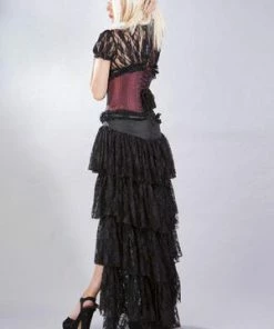 Burleska Elizium Steel Boned Underbust Corset In Taffeta -GOTHIC SKIRTS Shop Elizium Steel Boned Underbust Corset In Taffeta Burleska 3 300x