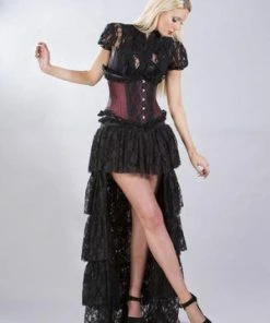 Burleska Elizium Steel Boned Underbust Corset In Taffeta -GOTHIC SKIRTS Shop Elizium Steel Boned Underbust Corset In Taffeta Burleska 4 300x