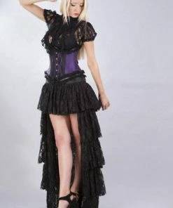 Burleska Elizium Steel Boned Underbust Corset In Taffeta -GOTHIC SKIRTS Shop Elizium Steel Boned Underbust Corset In Taffeta Burleska 6 300x