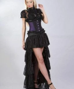 Burleska Elizium Steel Boned Underbust Corset In Taffeta -GOTHIC SKIRTS Shop Elizium Steel Boned Underbust Corset In Taffeta Burleska 7 300x