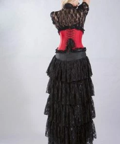 Burleska Elizium Steel Boned Underbust Corset In Taffeta -GOTHIC SKIRTS Shop Elizium Steel Boned Underbust Corset In Taffeta Burleska 9 300x