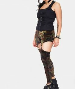 Jawbreaker Fight Me Velvet Harness Leggings -GOTHIC SKIRTS Shop Fight Me Velvet Harness Leggings Jawbreaker 3 300x