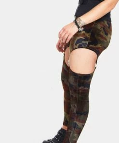 Jawbreaker Fight Me Velvet Harness Leggings -GOTHIC SKIRTS Shop Fight Me Velvet Harness Leggings Jawbreaker 4 300x
