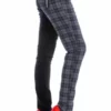 Banned Half Black Half Check Skinny Jeans -GOTHIC SKIRTS Shop Half Black Half Check Skinny Jeans Banned 300x