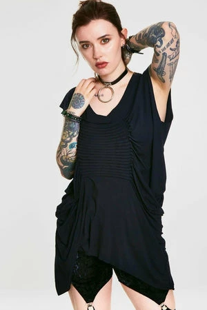 Jawbreaker Jersey Pleat Front Top 3 Jawbreaker Jersey Pleat Front Top