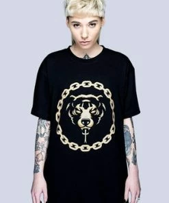 Long Clothing Mishka 2.0 Death Adder Chain T-Shirt - Gold Or Turquoise