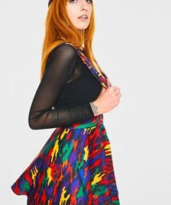 Jawbreaker Now You See Me Camo Skirt -GOTHIC SKIRTS Shop Now You See Me Camo Skirt Jawbreaker 3 300x