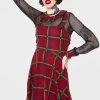 Jawbreaker Passionate By Nature Plaid Overall Dress