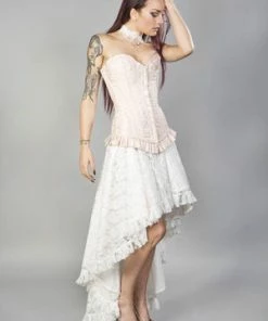 Burleska Petra Zip Long Line Overbust Burlesque Corset In King Brocade -GOTHIC SKIRTS Shop Petra Zip Long Line Overbust Burlesque Corset In King Brocade Burleska 11 300x