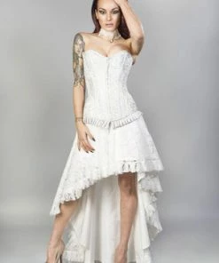 Burleska Petra Zip Long Line Overbust Burlesque Corset In King Brocade -GOTHIC SKIRTS Shop Petra Zip Long Line Overbust Burlesque Corset In King Brocade Burleska 4 300x