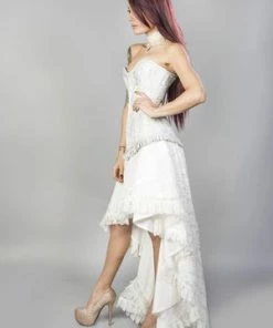 Burleska Petra Zip Long Line Overbust Burlesque Corset In King Brocade -GOTHIC SKIRTS Shop Petra Zip Long Line Overbust Burlesque Corset In King Brocade Burleska 5 300x