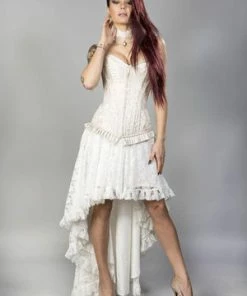 Burleska Petra Zip Long Line Overbust Burlesque Corset In King Brocade -GOTHIC SKIRTS Shop Petra Zip Long Line Overbust Burlesque Corset In King Brocade Burleska 6 300x