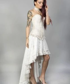 Burleska Petra Zip Long Line Overbust Burlesque Corset In King Brocade -GOTHIC SKIRTS Shop Petra Zip Long Line Overbust Burlesque Corset In King Brocade Burleska 8 300x