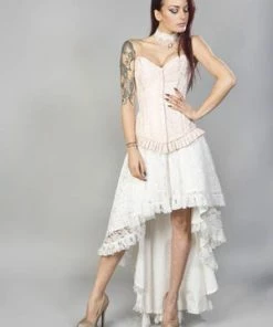 Burleska Petra Zip Long Line Overbust Burlesque Corset In King Brocade -GOTHIC SKIRTS Shop Petra Zip Long Line Overbust Burlesque Corset In King Brocade Burleska 9 300x