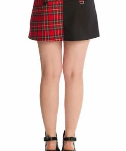 Banned Krampus Skirt -GOTHIC SKIRTS Shop SK25369 20BLK 20RED 1317 300x