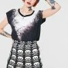Jawbreaker Skulls Knitted Skirt -GOTHIC SKIRTS Shop Skulls Knitted Skirt Jawbreaker 300x