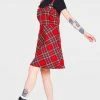 Jawbreaker Tartan Troublemaker Dungaree Style Dress -GOTHIC SKIRTS Shop Tartan Troublemaker Dungaree Style Dress Jawbreaker 300x