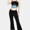Jawbreaker Too Hot To Handle Flame Flared Trousers -GOTHIC SKIRTS Shop Too Hot To Handle Flame Flared Trousers Jawbreaker 300x