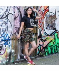 Toxico Woodland Camo Skirt -GOTHIC SKIRTS Shop Woodland Camo Skirt Toxico 4 300x