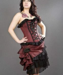 Burleska Alice Overbust Gothic Corset In Taffeta -GOTHIC SKIRTS Shop alice overbust gothic corset in taffeta burleska 2 300x