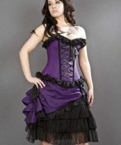 Burleska Alice Overbust Gothic Corset In Taffeta -GOTHIC SKIRTS Shop alice overbust gothic corset in taffeta burleska 3 300x