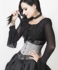 Burleska Amanda Underbust Steel Boned Corset In Taffeta With Black Lace Details -GOTHIC SKIRTS Shop amanda underbust steel boned corset in taffeta with black lace details burleska 4 300x
