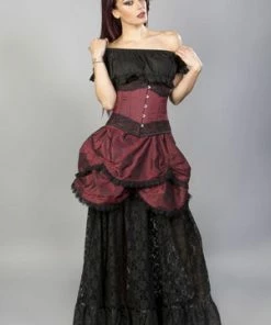 Burleska Amanda Underbust Steel Boned Corset In Taffeta With Black Lace Details -GOTHIC SKIRTS Shop amanda underbust steel boned corset in taffeta with black lace details burleska 5 300x