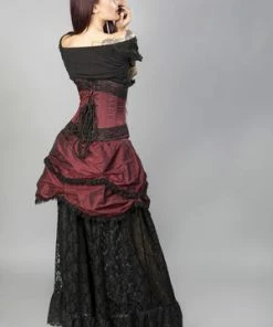 Burleska Amanda Underbust Steel Boned Corset In Taffeta With Black Lace Details -GOTHIC SKIRTS Shop amanda underbust steel boned corset in taffeta with black lace details burleska 6 300x