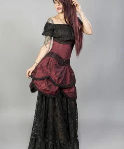 Burleska Amanda Underbust Steel Boned Corset In Taffeta With Black Lace Details -GOTHIC SKIRTS Shop amanda underbust steel boned corset in taffeta with black lace details burleska 7 300x