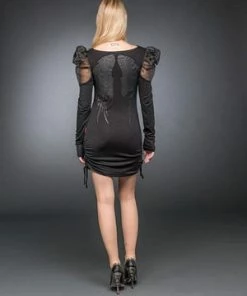 Queen Of Darkness Angel Wing Print Dress -GOTHIC SKIRTS Shop angel wing print dress queen of darkness 5 300x