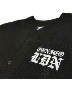 Toxico Axe Skull Button Up Jersey -GOTHIC SKIRTS Shop axe skull button up jersey toxico 5 300x