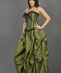 Burleska Ballgown Victorian Maxi Skirt In Taffeta -GOTHIC SKIRTS Shop ballgown victorian maxi skirt in taffeta burleska 4 300x