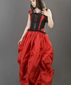 Burleska Ballgown Victorian Maxi Skirt In Taffeta -GOTHIC SKIRTS Shop ballgown victorian maxi skirt in taffeta burleska 6 300x
